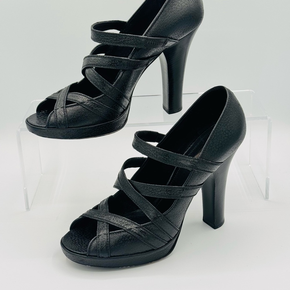 Louis Vuitton Black Strappy Heels